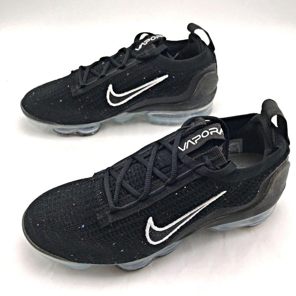 Nike Air Vapormax 2021 FK Flyknit Black Silver White DC4112-002 Womens S… - Picture 6 of 7
